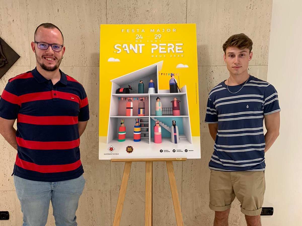 Alumnes de l’Escola d’Art i Disseny de la Diputació a Reus dissenyen el cartell de la Festa Major de Sant Pere 2020