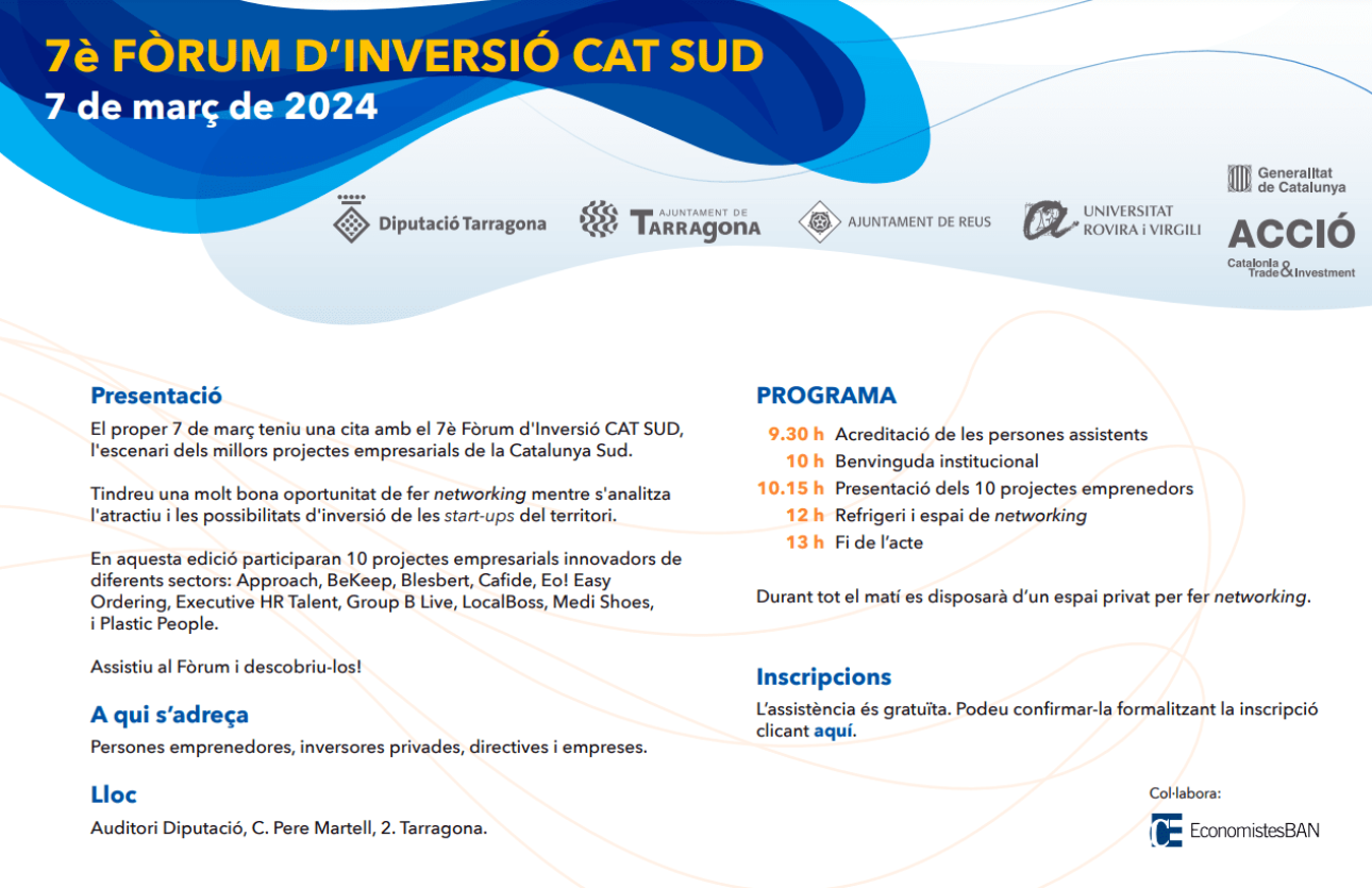 7è Fòrum d'inversió CAT SUD