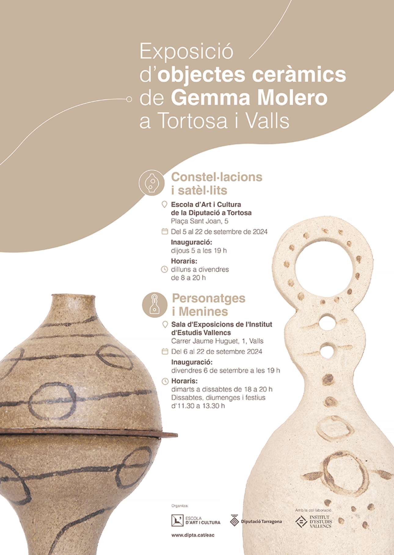 Cartell de les exposicions d'objectes de ceràmica de Gemma Molero