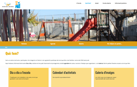 El Col·legi Públic d’Educació Especial Sant Jordi de la Diputació a Jesús estrena web amb més continguts i accessible des de qualsevol dispositiu