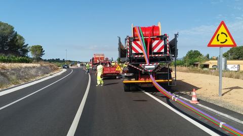 La Diputació aprova construir noves canalitzacions per al pas de fibra òptica en gairebé 100 km de carreteres al llarg de 2021