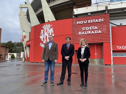 Acte de presentació de la col·laboració entre el Patronat de Turisme i el Gimnàstic