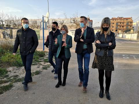 Un moment de la visita pels carrers d'Alcanar 