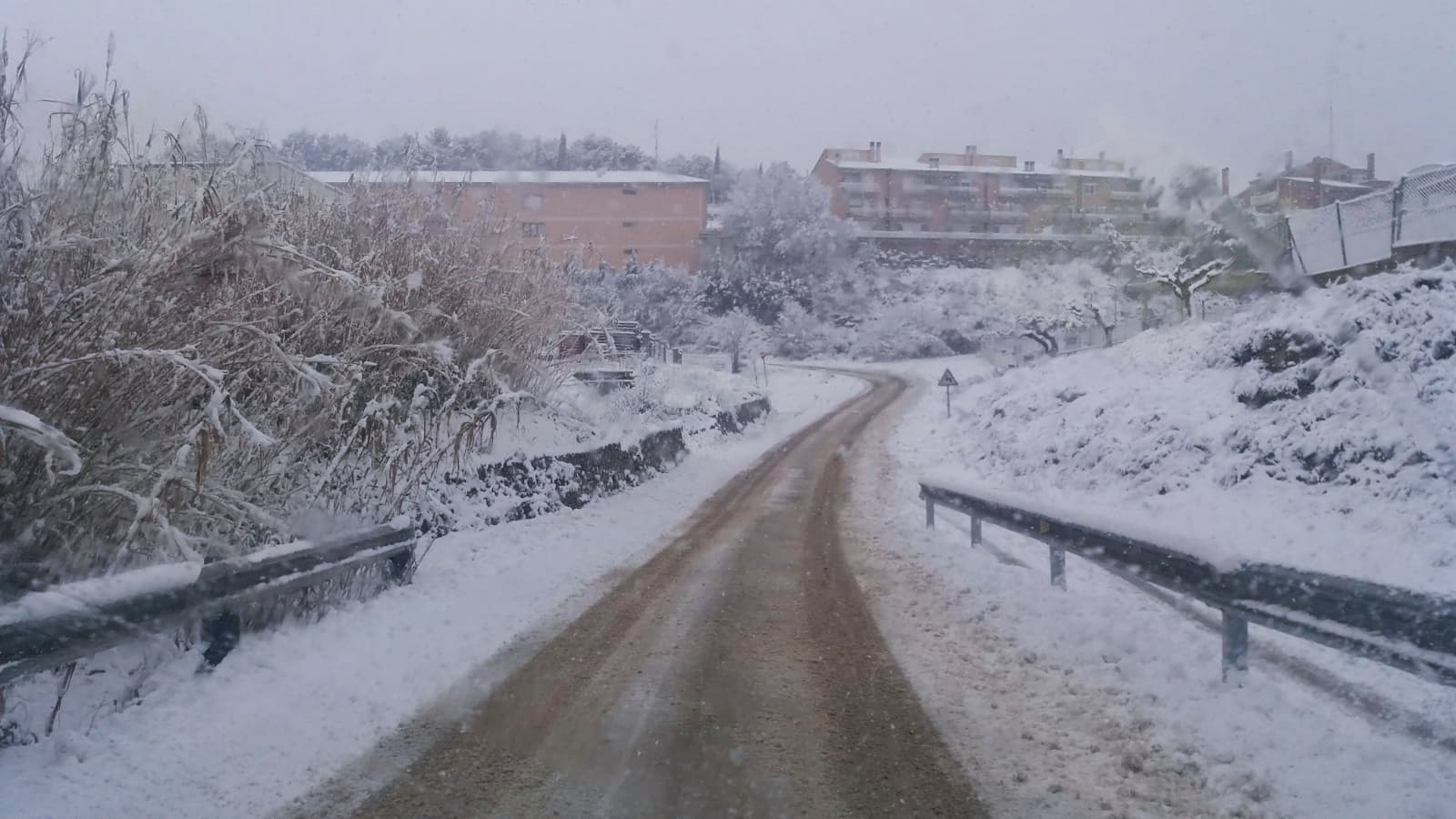 Imatge d'arxiu d'una nevada a un municipi de la Terra Alta