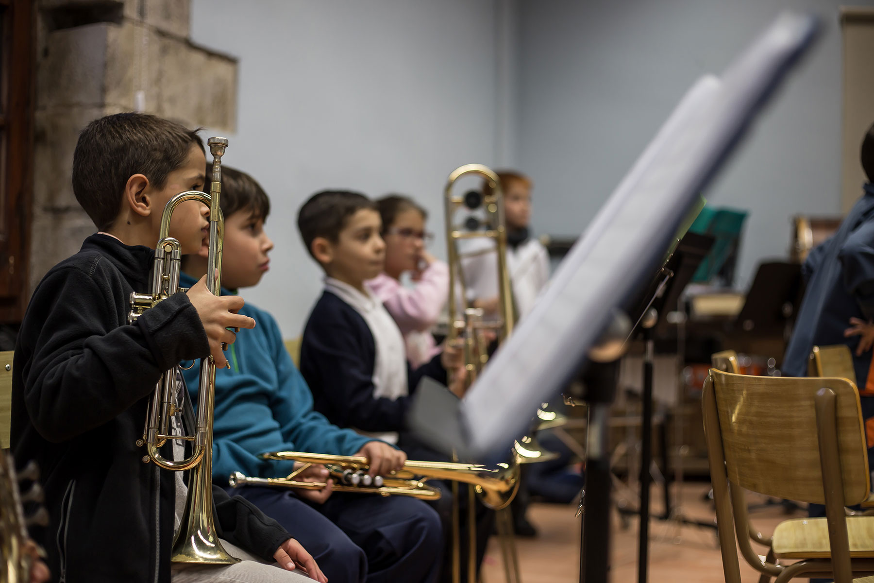 Alumnat a l'Escola i Conservatori de Música a Tortosa