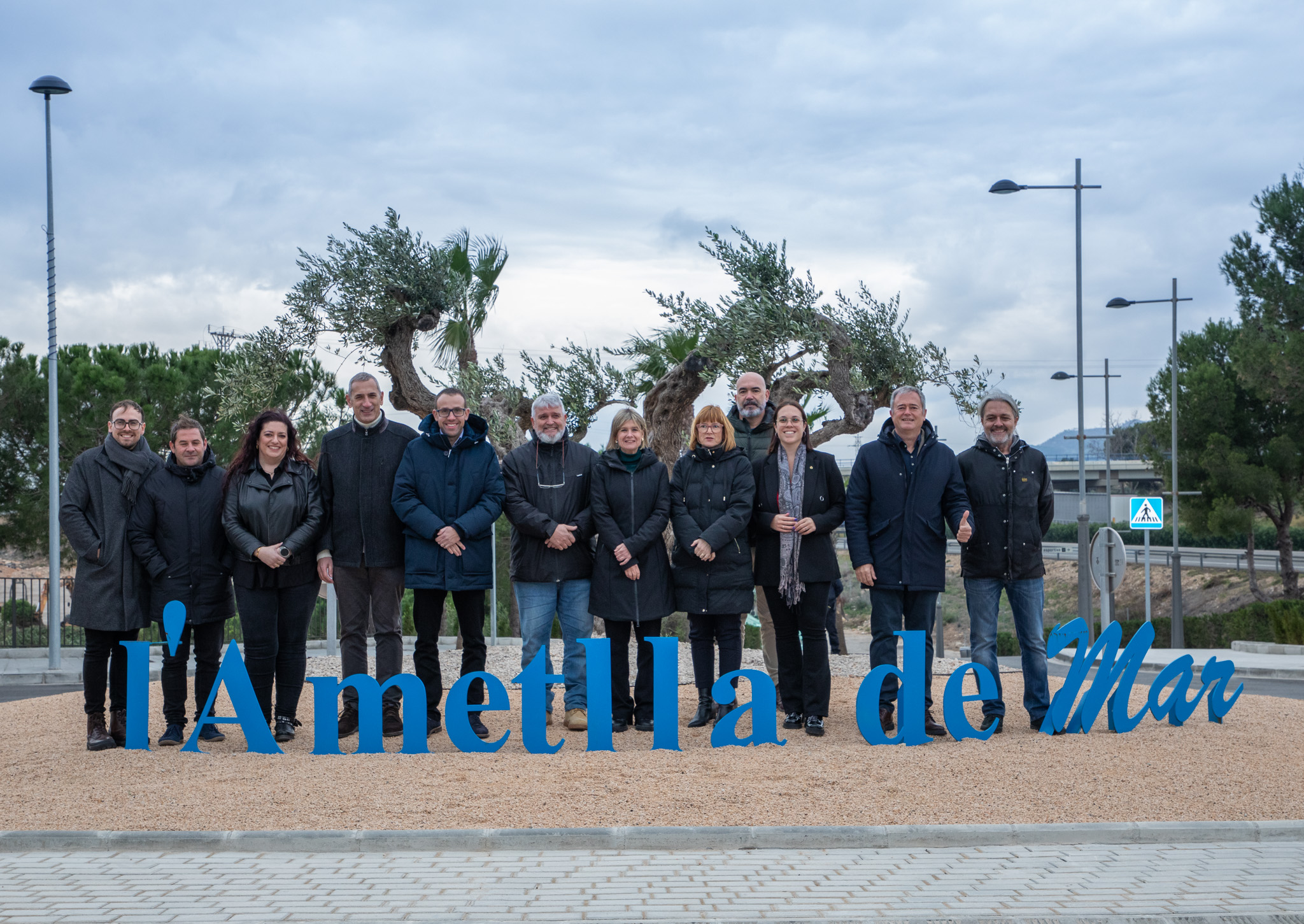 Moment de la inauguració de la nova rotonda a l'Ametlla de Mar