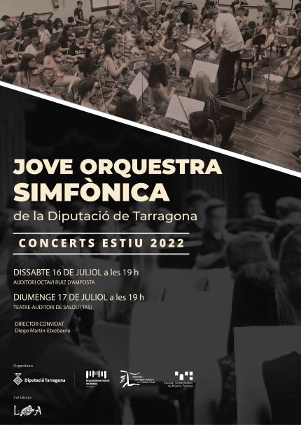 Cartell dels concerts de la Jove Orquestra Simfònica de la Diputació