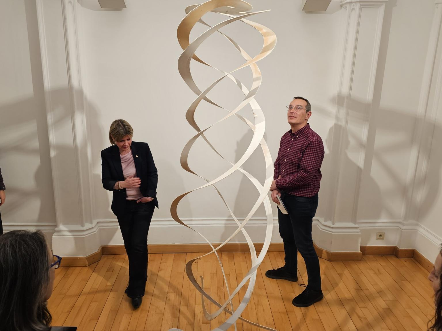 La presidenta Noemí Llauradó i el diputat Óscar Sánchez